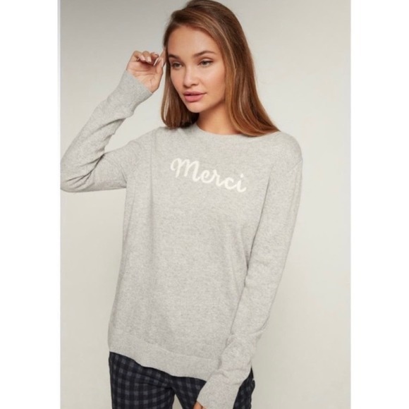 BANANA REPUBLIC Crew Neck Knit‎ Embroidered Merci Cozy Soft Lightweight Sweater - Picture 1 of 16